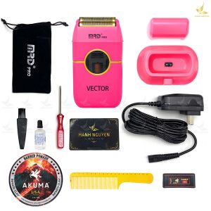 Bộ máy cạo khô từ tính MRD Vector ZB-999 – Màu hồng